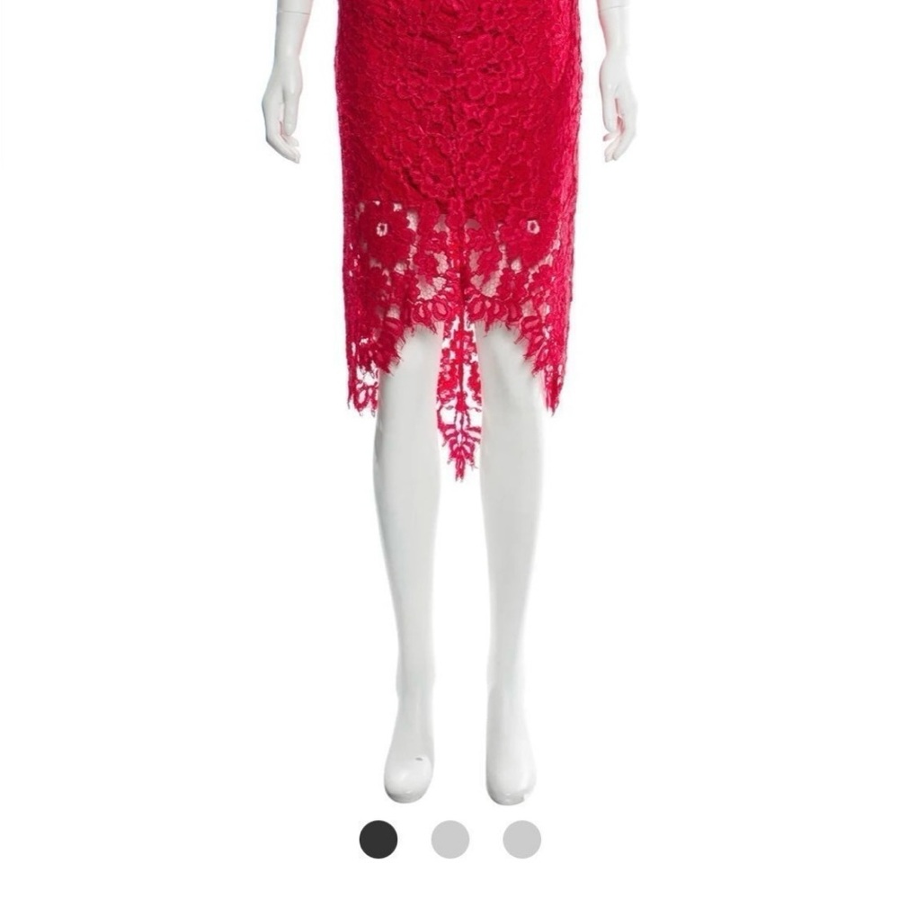Alexis Scarlet Lace Pencil Skirt